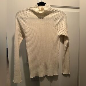 Cream Sezane turtle neck sweater in Large